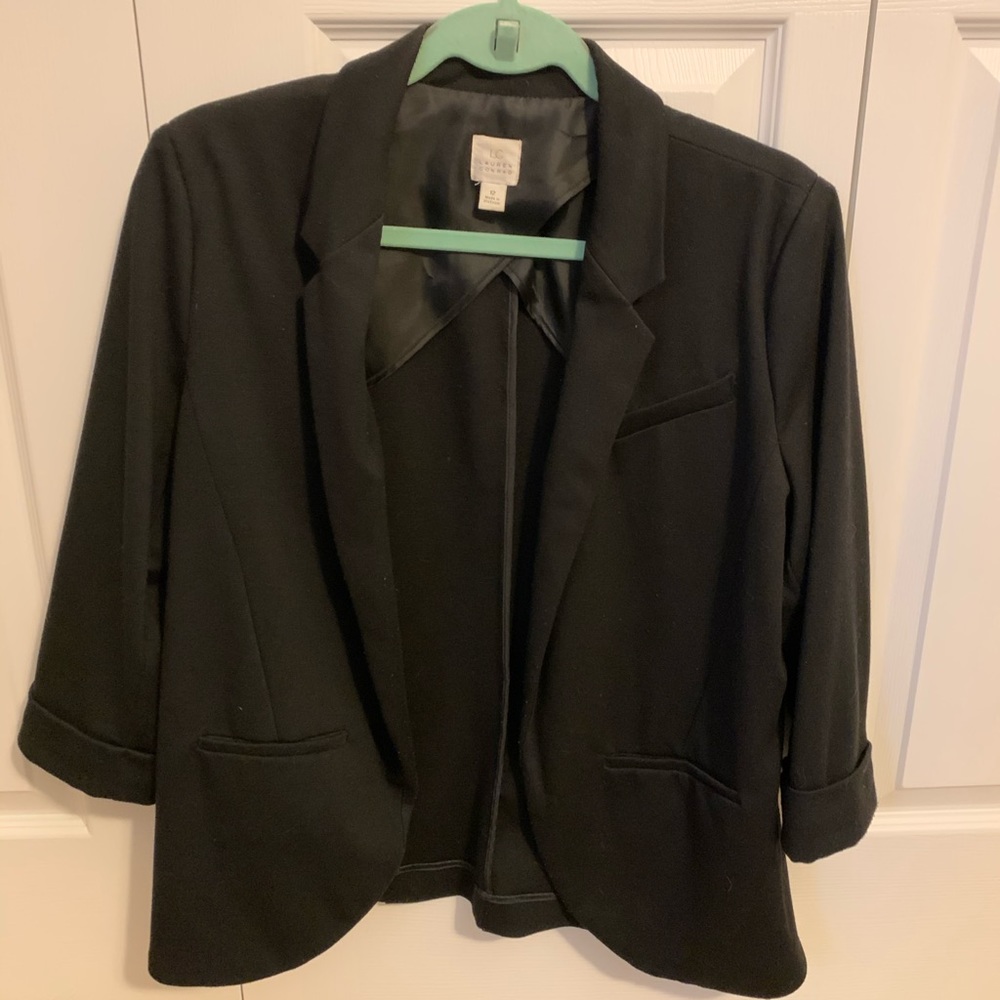 LC Lauren Conrad 3/4 Sleeve Open Front Blazer